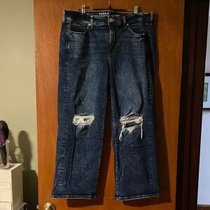 Torrid Dark Blue Distressed Boyfriend Jeans